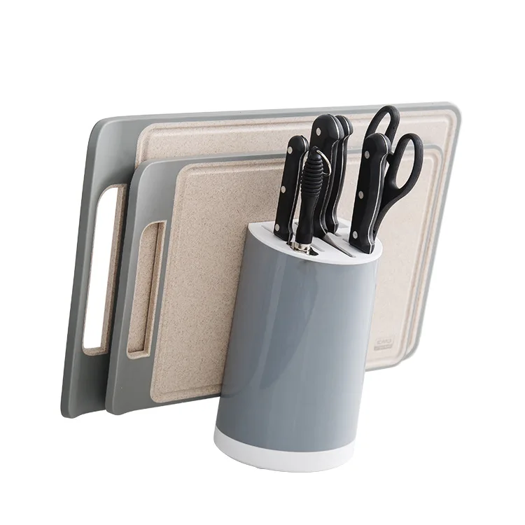 

Independent Design Simple Multifunctional Plastic Knife Holder Storage, White grey
