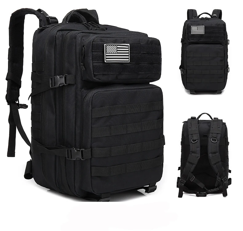 

Sport Army Outdoor Travel Camping Camo Military Durable Hiking Black Tactical Backpack