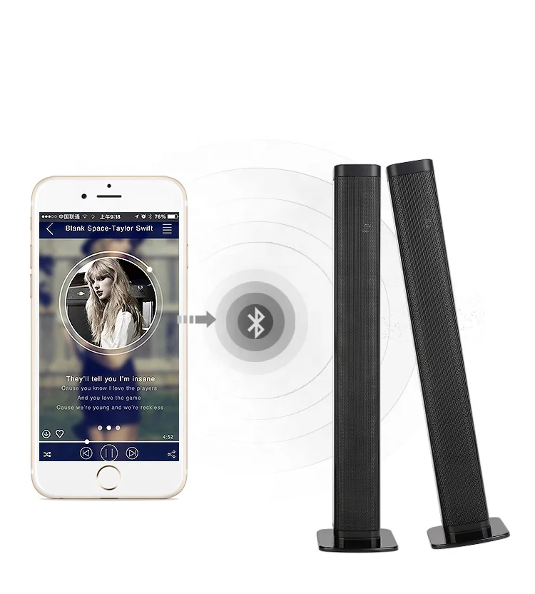 

Portable Wireless BT Sound bar Surround SoundBar System For TV home theatre systems best seller in Amazon TV sound bar speaker, Black