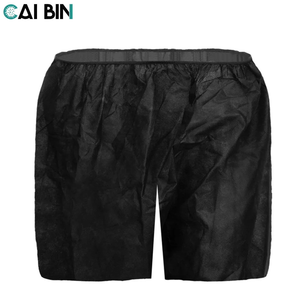 

Good quality waterproof non woven shorts for men one time use massage,spa, medical treatment, Blue,black