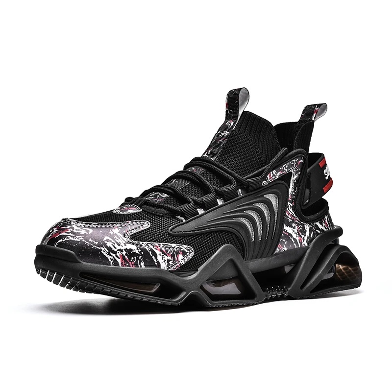 

Walking Style Mesh Breathable Running Sport Shoes Male Lace Up Non-Slip Low Athletic Sneakers Casual Mens Shoes, Optional