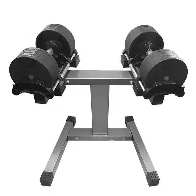 

A hot seller at the merchant 20kg adjustable rubber dumbbell set with rack set rubber gym fitness we with 2in1 barb