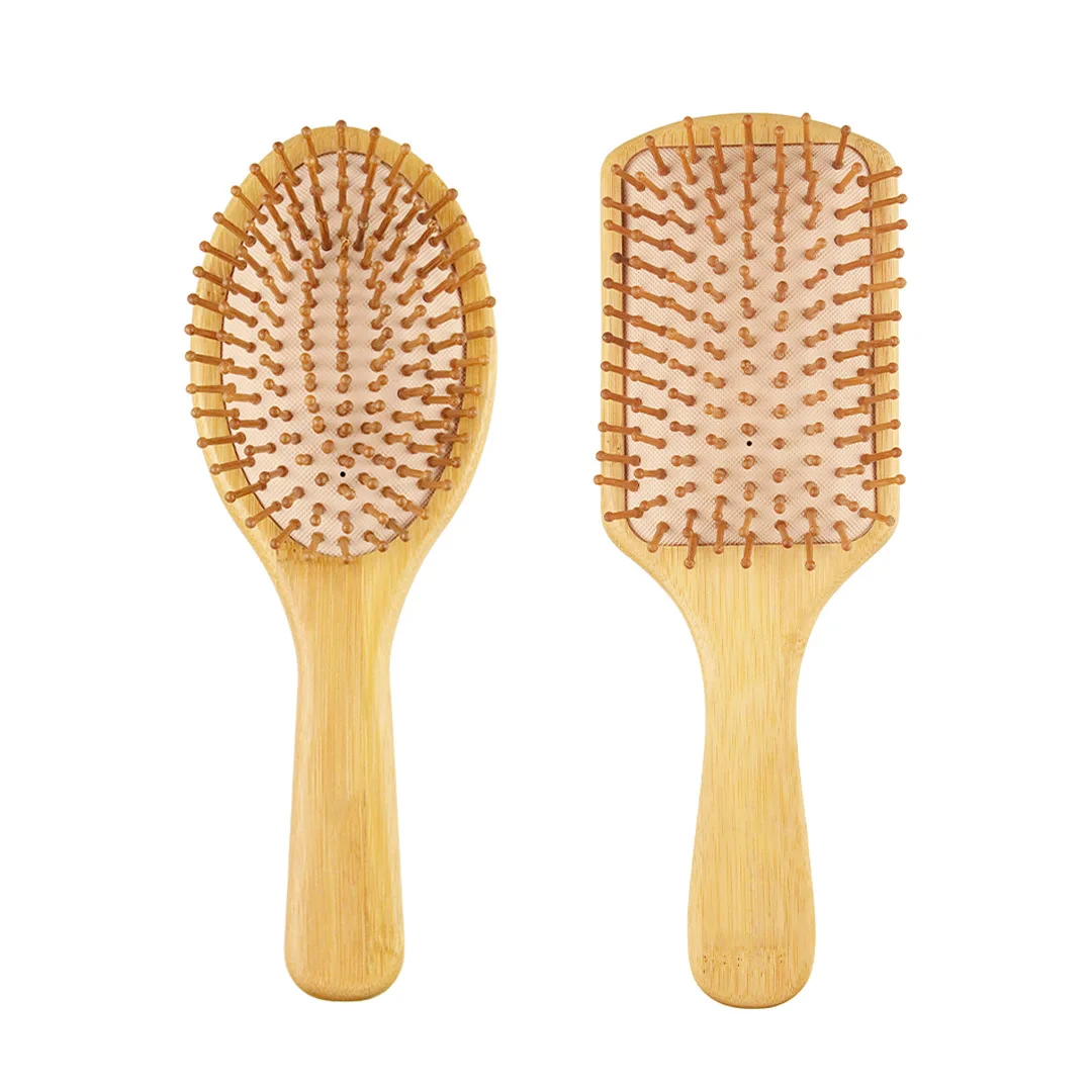

Wholesale/Customize Massage Natural Bamboo Hairbrush Wood Paddle Hair Wooden Hair Brushes, Natural color