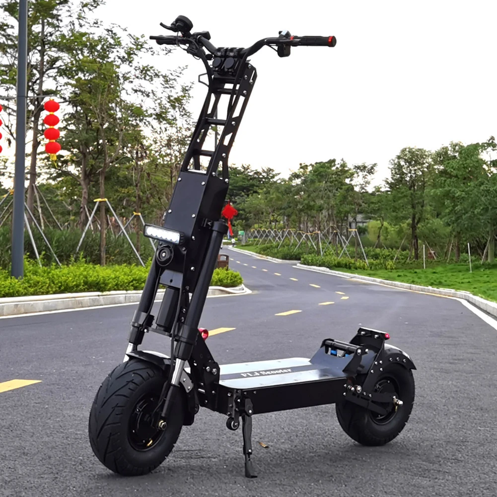 

2020 FLJ Customized Logo Dual Motor 6000W Power Electric Scooter For Adults Stand Up Foldable Mobility Scooter