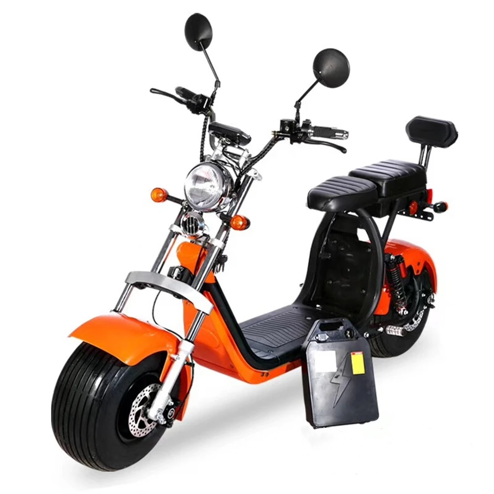 

EEC COC CE EMC DOT ROSH 3C Removable lithium double battery Fat wheels big tyres electric city coco scooters bikes classic moped