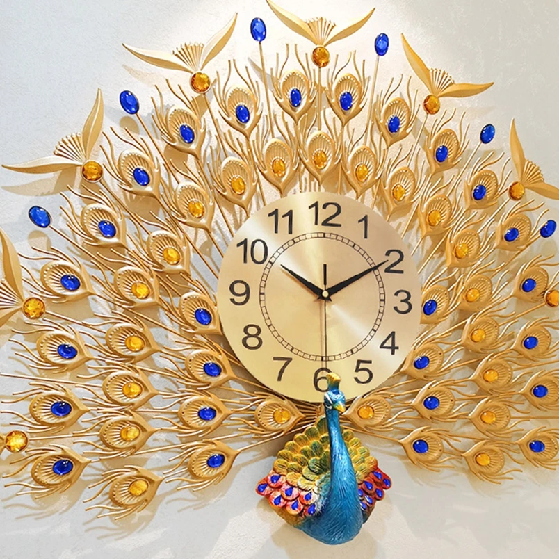 

2020 Hot Selling Home Decorative Animals Metal Wall Clock, Green