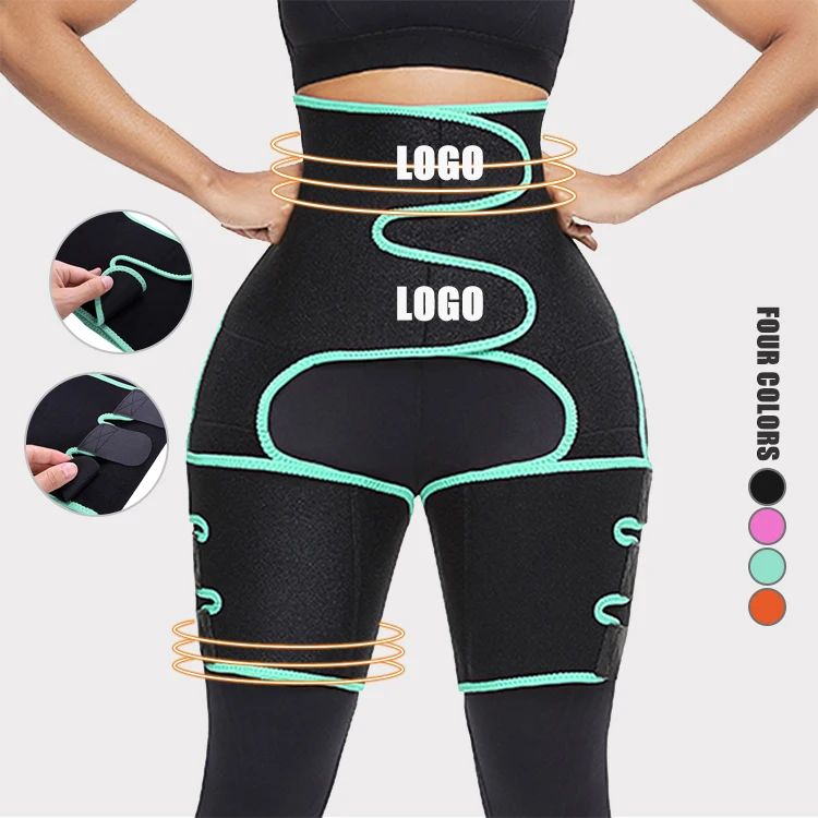 

Weight Loss Workout Slimming Thigh Neoprene Waist Trainer Belt And Thigh Eraser Shaper, As shown