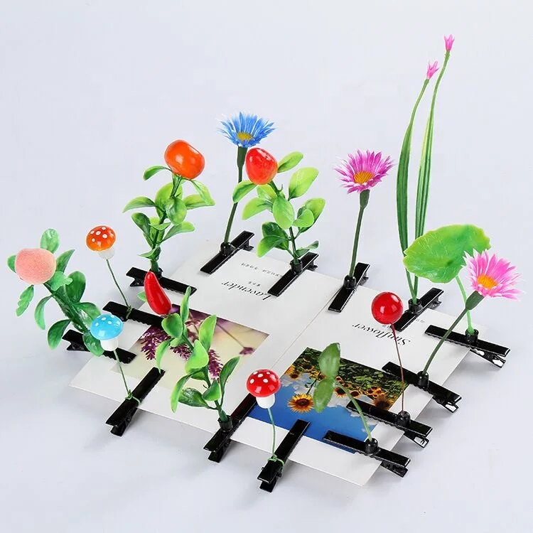 

Hot Sales Cute Bean Sprouts Grass Hairpin Party Diy Hair Grass Clips Travel Creative Grass Hair Grips