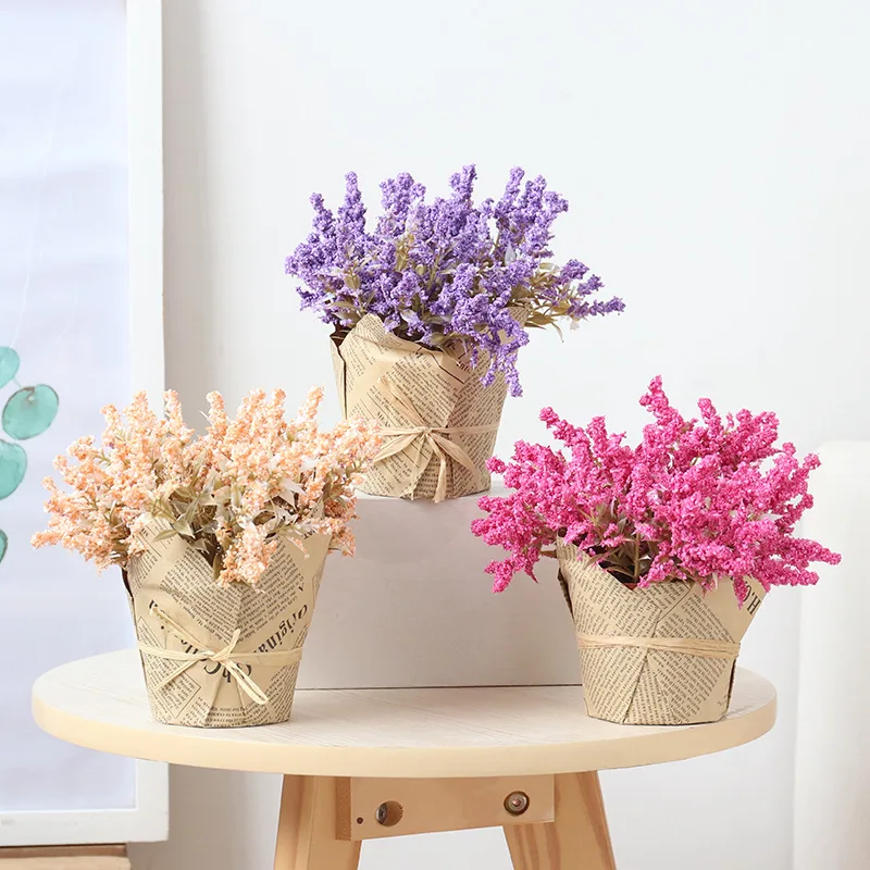 

Ins-background-props Mini desktop Faux Plants artificial plastic home decor plant Design Style babysbreath, Colors