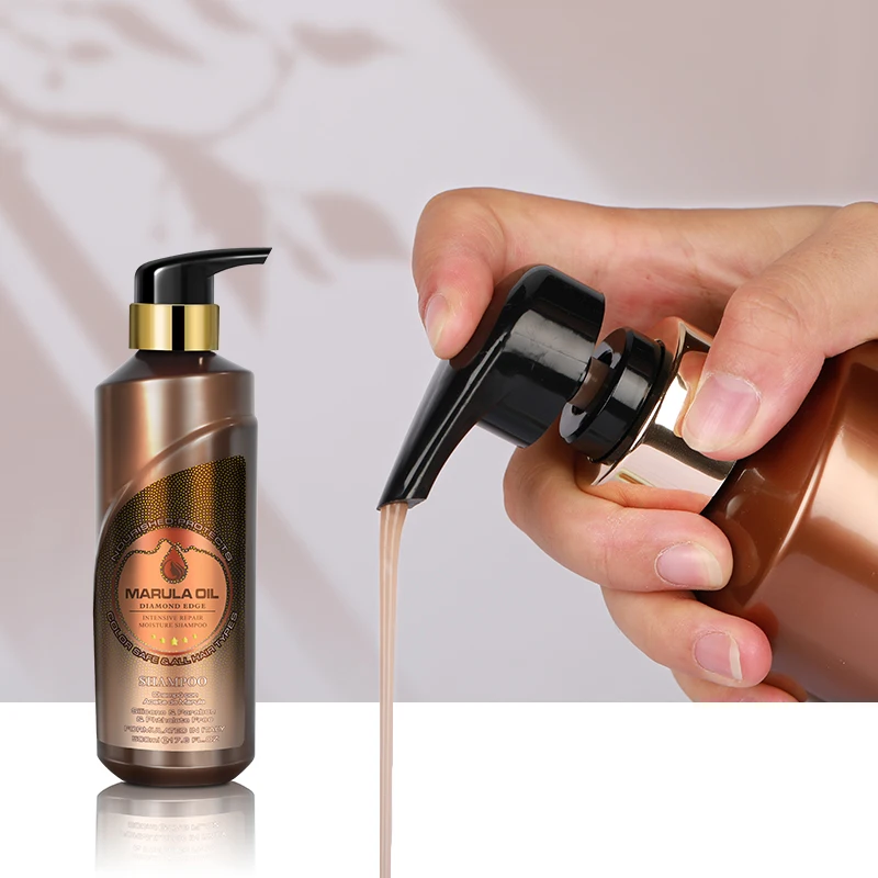 

OEM Hair Care Manufacturer Natural Marula Oil Essence Shampoo Cleaning Scalp No Greasy Hair Shampoo