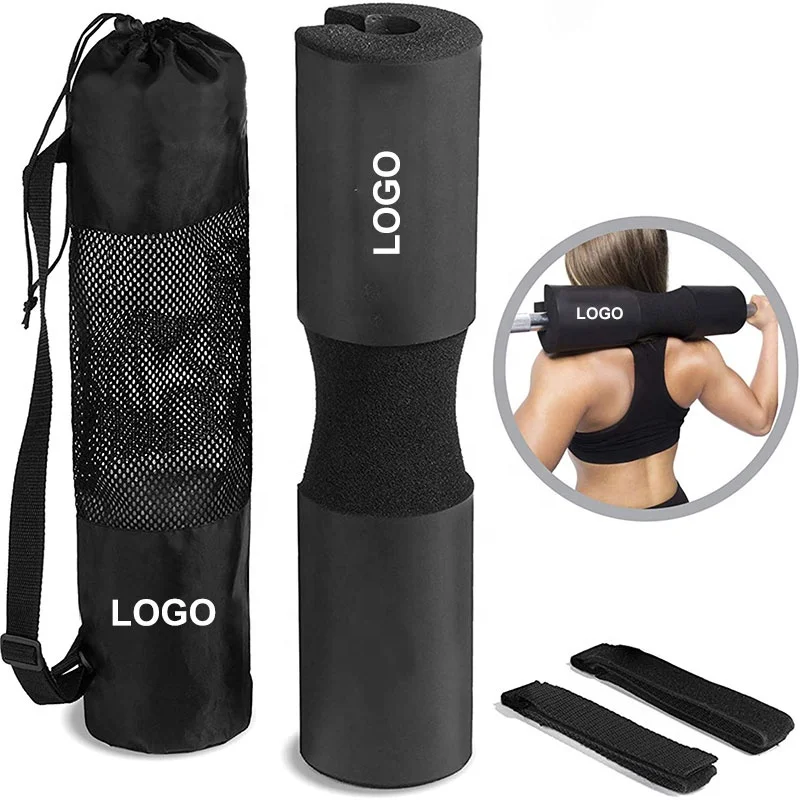 
Custom Barbell Squat Pad Neck Shoulder Protective Foam Fitness Exercise Squat Pad with straps 