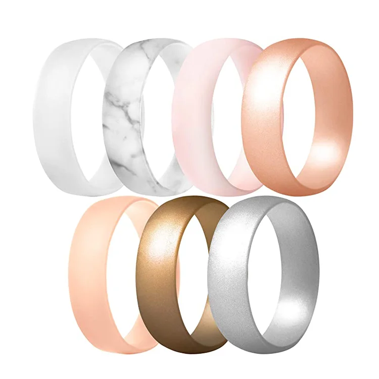 

Custom Rubber Printed Design Breathable Silicone Jewelry Wedding Finger O Ring For Men, White,red,purple,black,green,gray,pink,yellow,blue,gold,silver