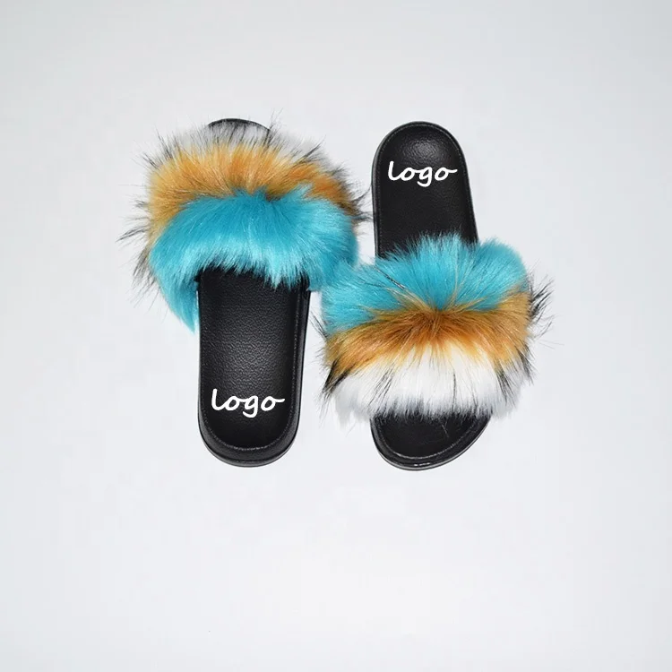 

new arrival Popular fancy outdoor slippers fur slides for women