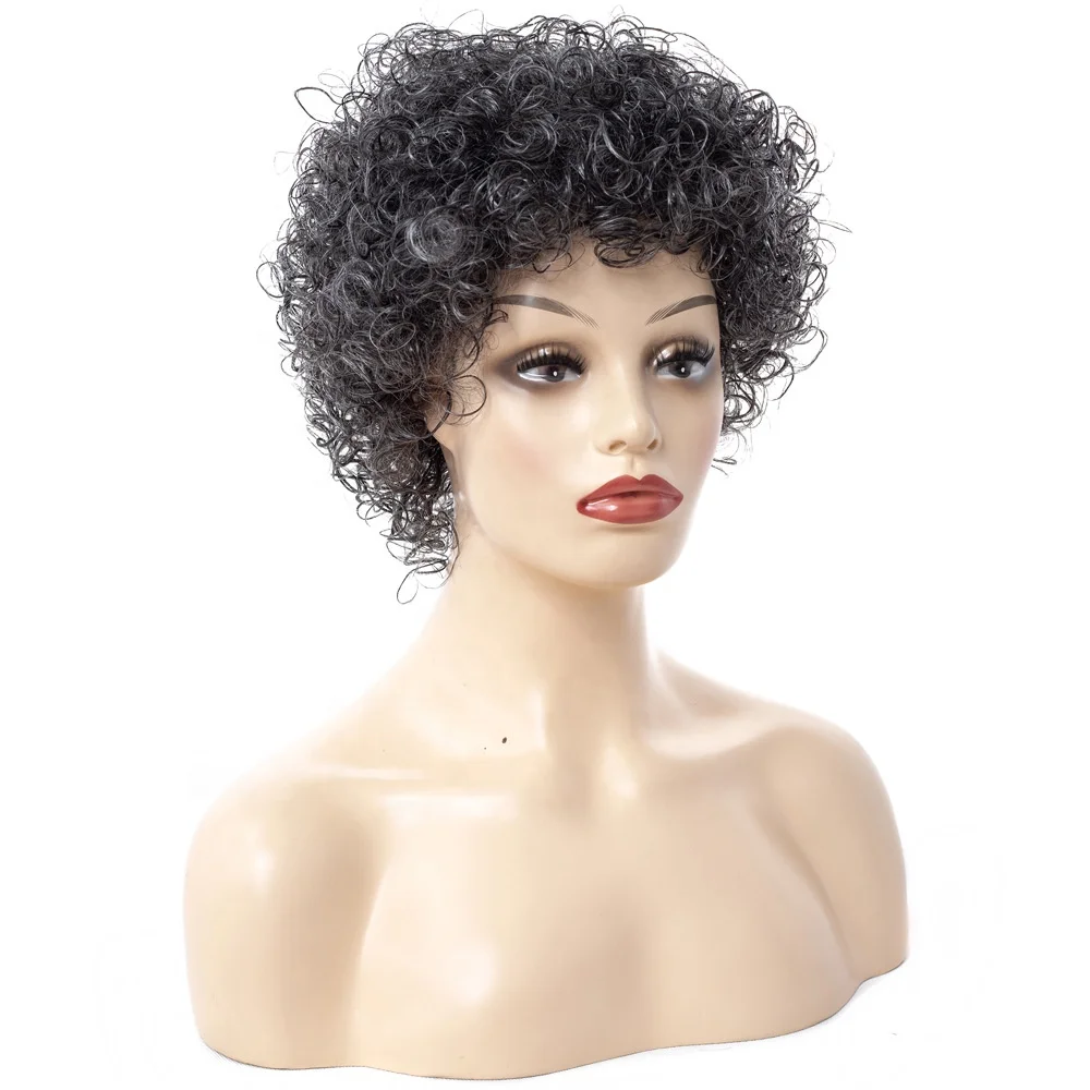 

African Women's Short Wig Afro Small Curly Wig, Picture
