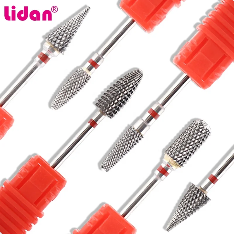 

Lidan Tungsten Steel Nail Drill Bits For Manicure Corn Shaped Carbide Drill Nail Bit Kit Grinding Head Nail Polishing Head, Silver