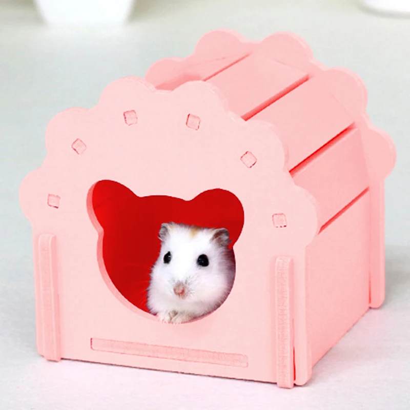 

Cute Hamster House Cages for Rat Mouse Funny Hamster Nest Net Colorful Bed House Winter Warm house swing Hamster Cage, Picture