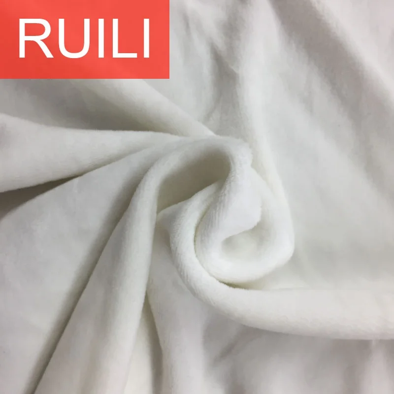 
95% Polyester 5% Spandex White Color Soft 1.5mm EF Velboa plush fabric 