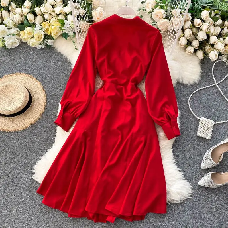 

Temperament Light Mature Style Autumn Dress 2020 New Ladies Suit Tie Mid-Length Skirt Ladys Dress