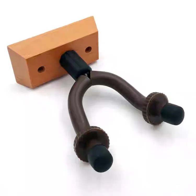 

Best Wall Mount Display Hanging Stand Bracket Wooden Guitar Hanger Hook Holder Keeper Fits All Guitars Bass Banjo, Black