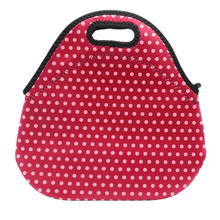 

Customized color factory price new style neoprene school lunch bag, Dot, star, owl, flower