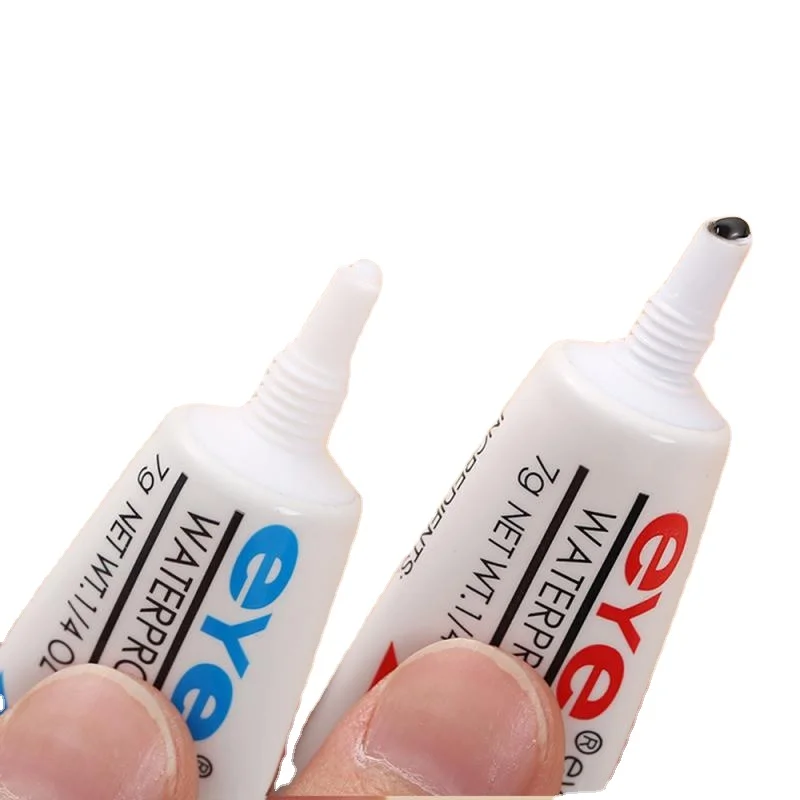 

Private Label 7g With Black And White Eyelash Glue Waterproof Mini Eyelash Glue, Clear-white-black