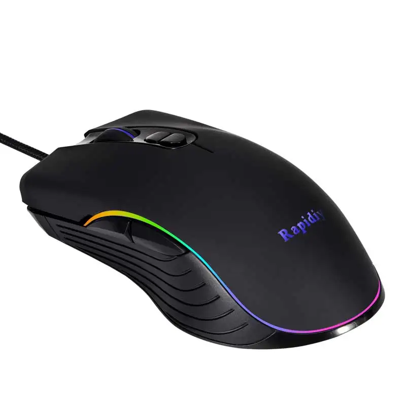 

Factory Wholesale Wired RGB Gaming mouse for computer, Black,white,pink