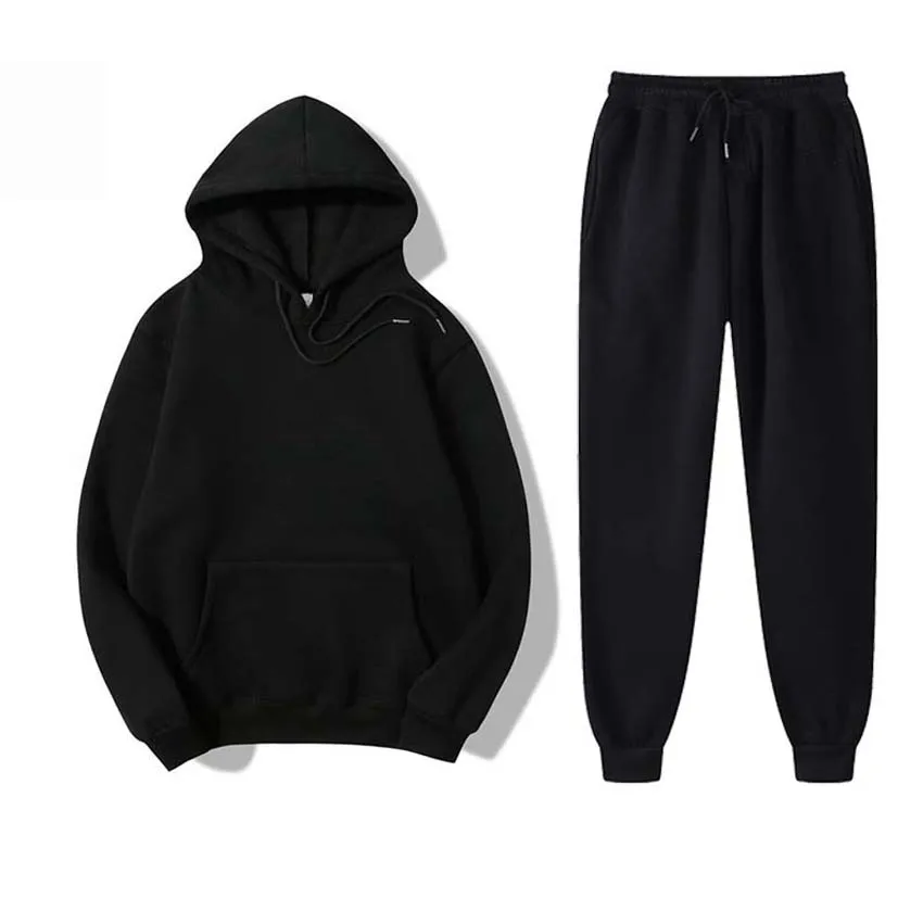 

Wholesale Cotton Unisex Mens Sweat Suits Two Pieces Hoodie Set Jogging Suit Tech Comfortable Tracksuits for Men and Women/