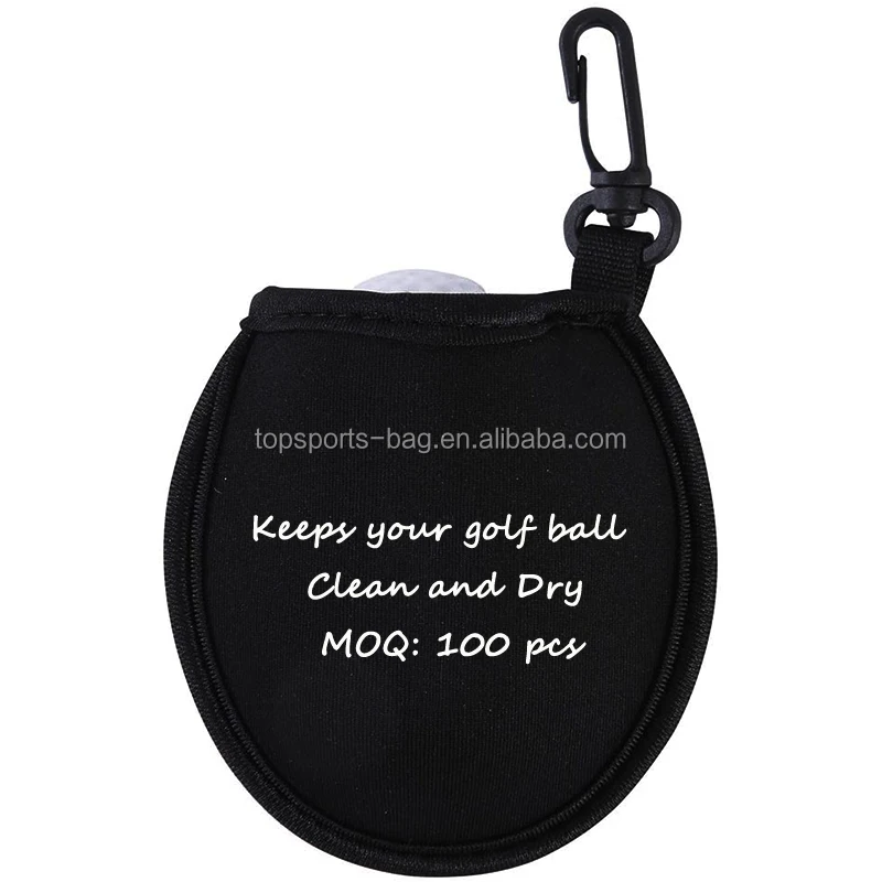 Sublimation Blank Neoprene Golf Ball Washer Pouch Waterproof Pocket