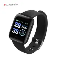 

LICHIP L214B smartwatch reloj inteligente heart rate monitor 2019 wrist blood pressure a6 id116 id116plus men sport smart watch
