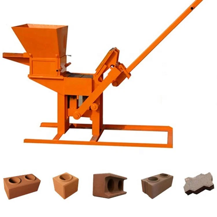 
Small soil clay manual lego brick machine QMR2 40 manual interlocking brick machine 