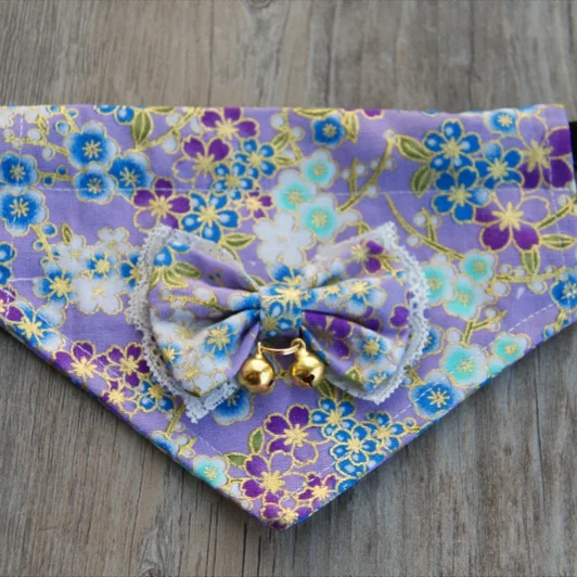 

Wholesale nice price high quality Scarf and Bell Adjustable Pet Dog Collar Bandanas
