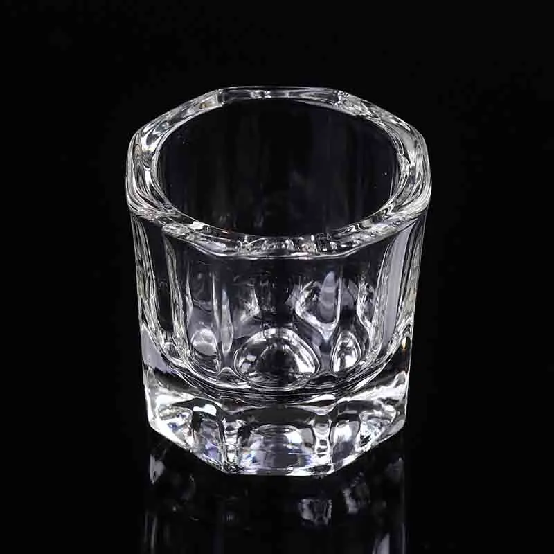 

1PC Crystal Glass Acrylic Powder Liquid Nail Cup Dappen Dish Lid Bowl Cup Holder Equipment Nail Tools