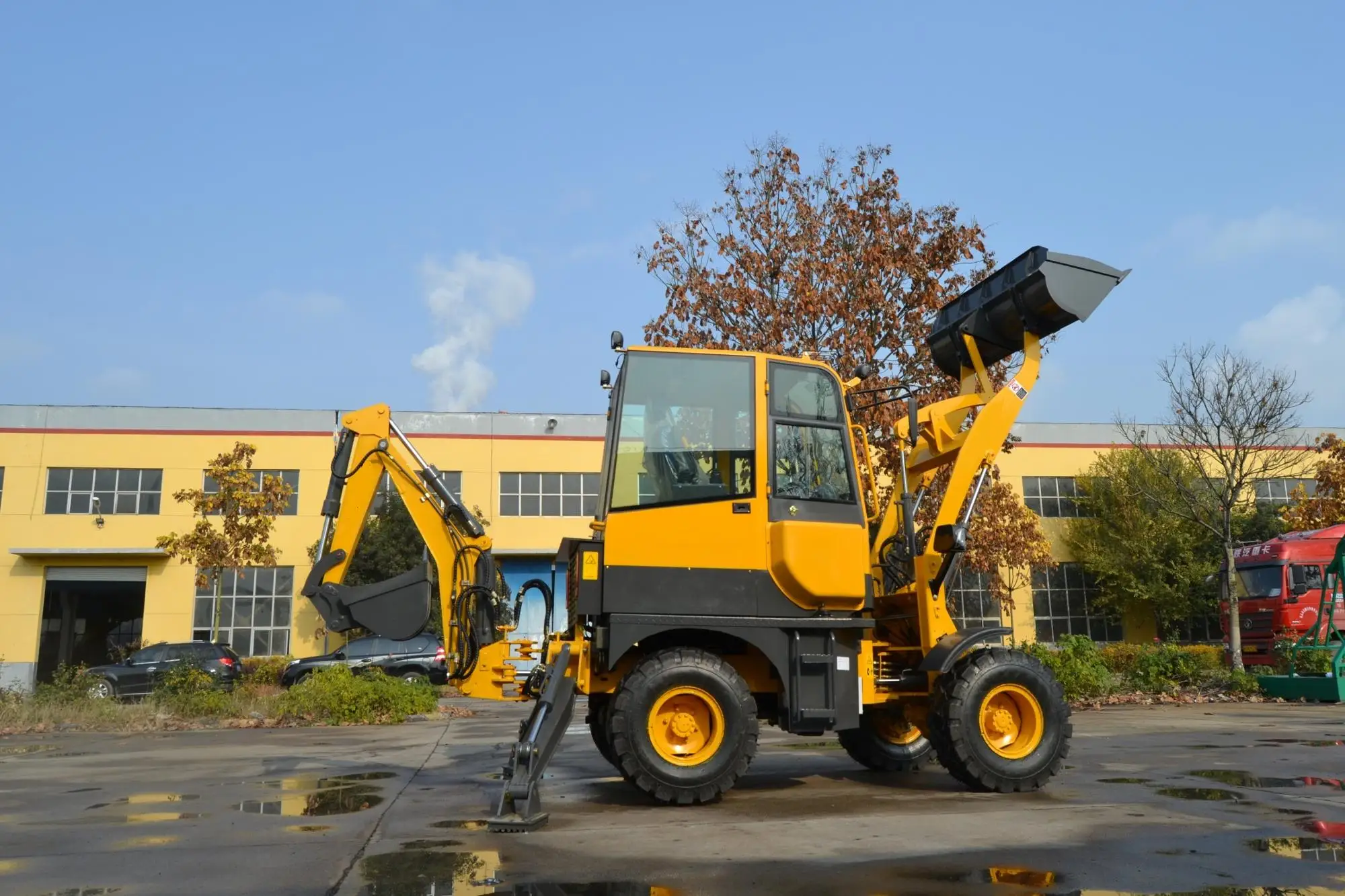 Cheap Tractor Backhoe Loader/4x4 Tractors With Front End Loaders