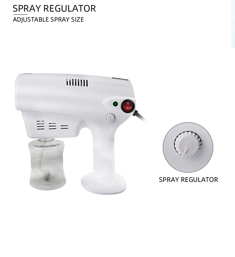 

Blue LED light Spray Gun Electric Hair Nano Spray Gun, Pink