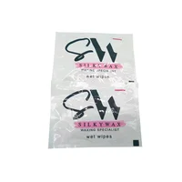 

Disposable wet tissue wipes in single packaging