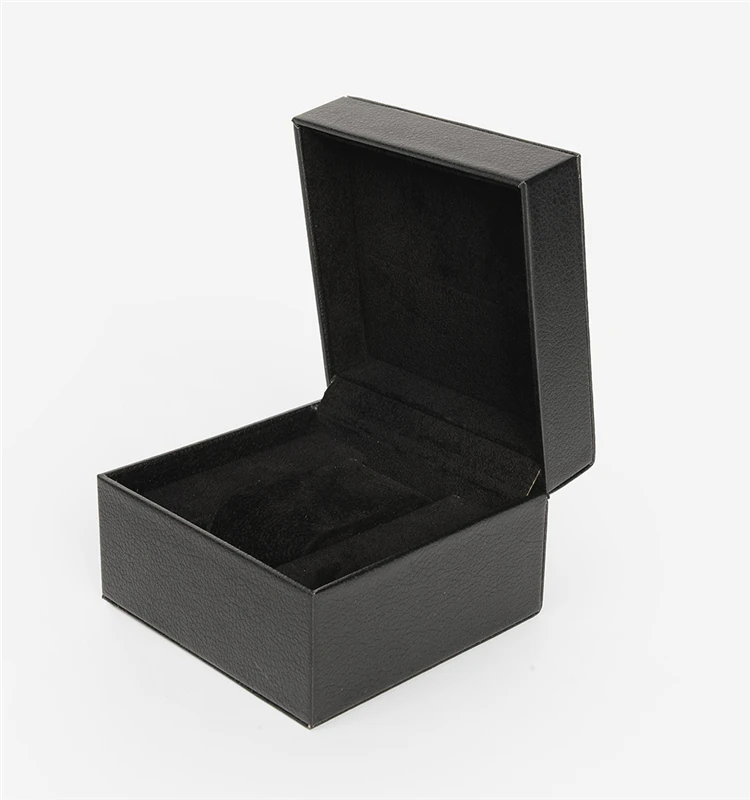 畅销定制黑色豪华pu皮革收纳盒手表展示表带收纳包装礼品盒手表盒