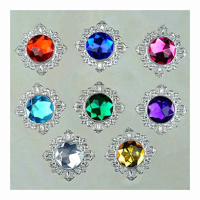 Diy Shoes Accessories Metal Alloy Rhinestones square Hollow Bottom Costume Dress Headband Decorative Acrylic Crystal Rhinestone