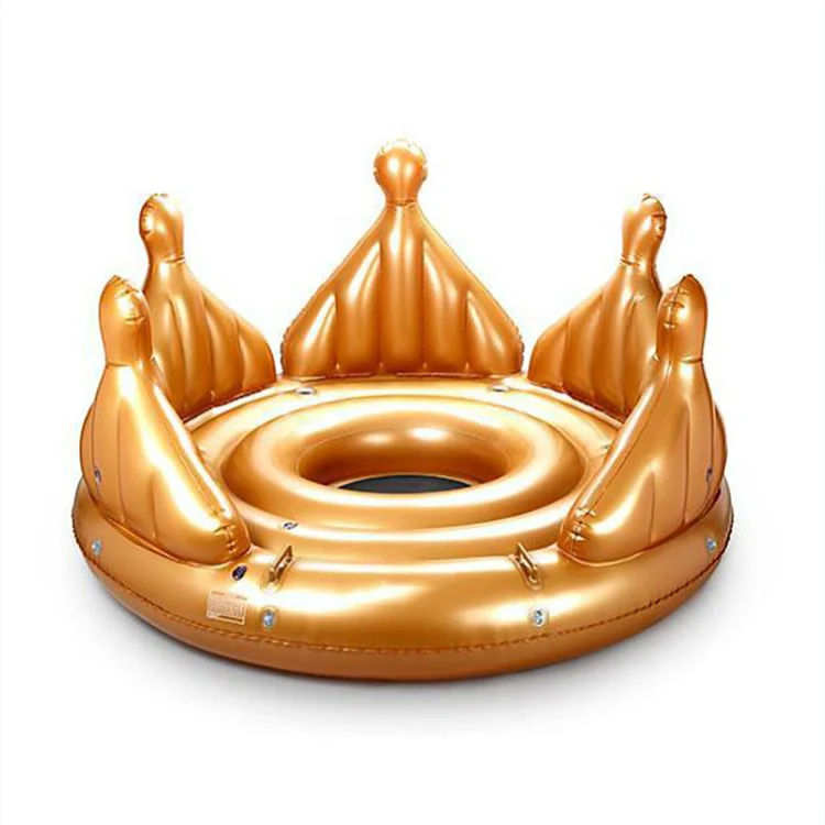 

Inflatable Floating Row Floating Bed Crown 6 Person Floating Pad Water Deckchair Recreational Floating Bed, Picture color