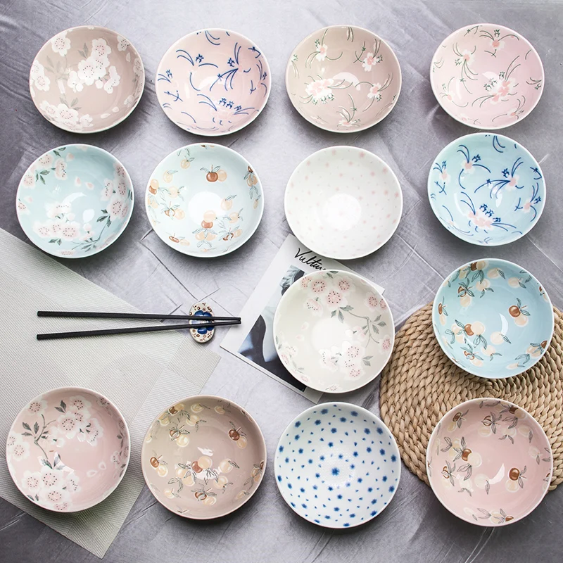 

2019 New Low MOQ Ceramic porcelain Morden style stamping bowls, Customized color