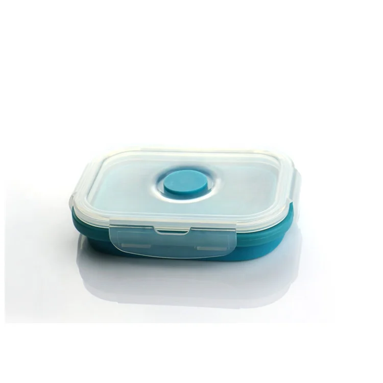 

collapsible BPA free S size 350ml PP lid food container silicone lunch box