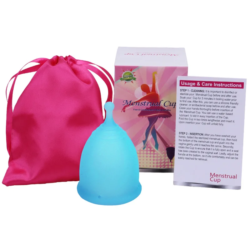 

High Quality Comfortable Collapsible 100% Medical Silicone Menstrual Cups, Multiple colour menstrual cup