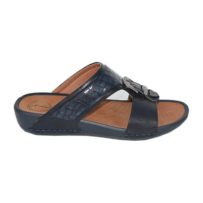 

High Quality Custom Wholesale New Designs Flat Design Men Summer Slipper, Black
