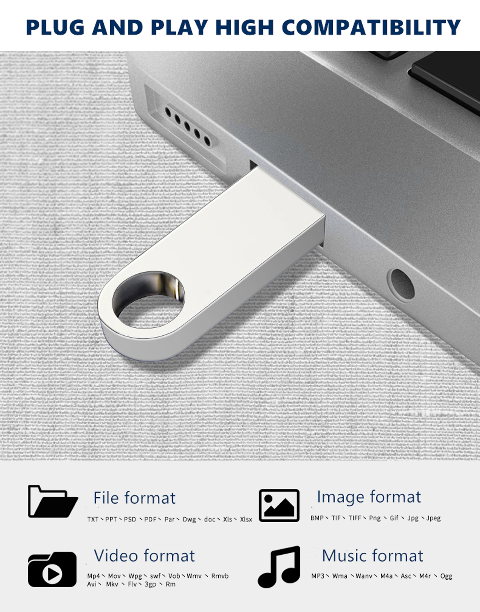 2020 new arrival metal key king usb stick flash drive free logo 32gb - ANKUX.COM
