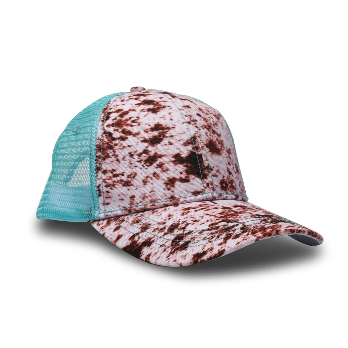 

Wholesale Leopard And Serape Baseball Hat Colorful Stripe Ponytail Hat Adjustable Mesh Hat DOM1071116