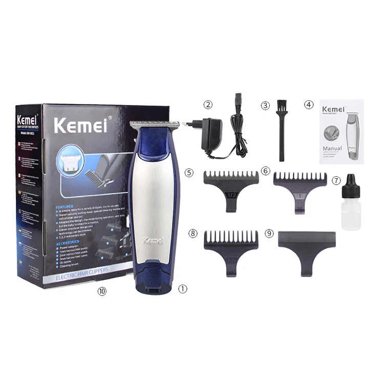 

Kemei KM-5021 Rechargeable Professional Men Hair Trimmer Electric Low Noise Cordless Electric Haircut Machine