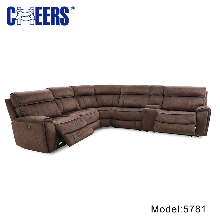 Manwah Cheers Fabric Upholstered Living Room Sofa 5seater Power