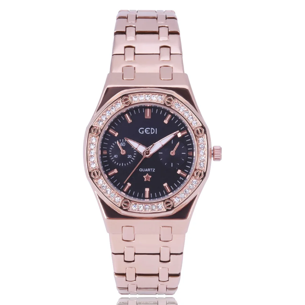 

New Arrival Luxury Geneva Stainless Steel Strap Casual Men's Watches Women Dress Quartz Wristwatches Relogio Feminino 2019 Clock, As shown