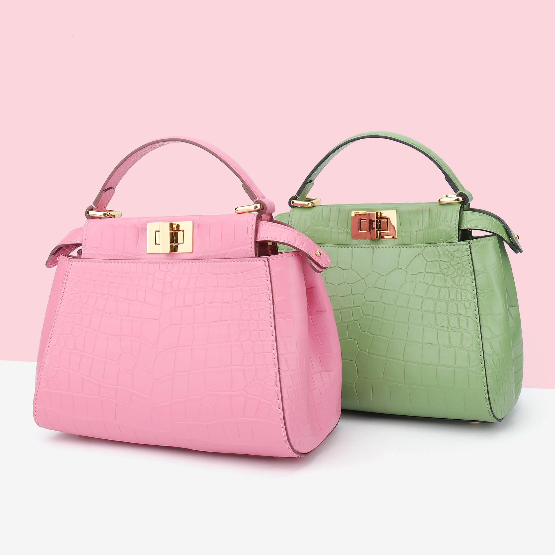 

2024 Luxury Fashion Women Handbags Designer Famous Brands Genuine Crocodile Leather Alligator Skin Crossbody Shoulder Bags