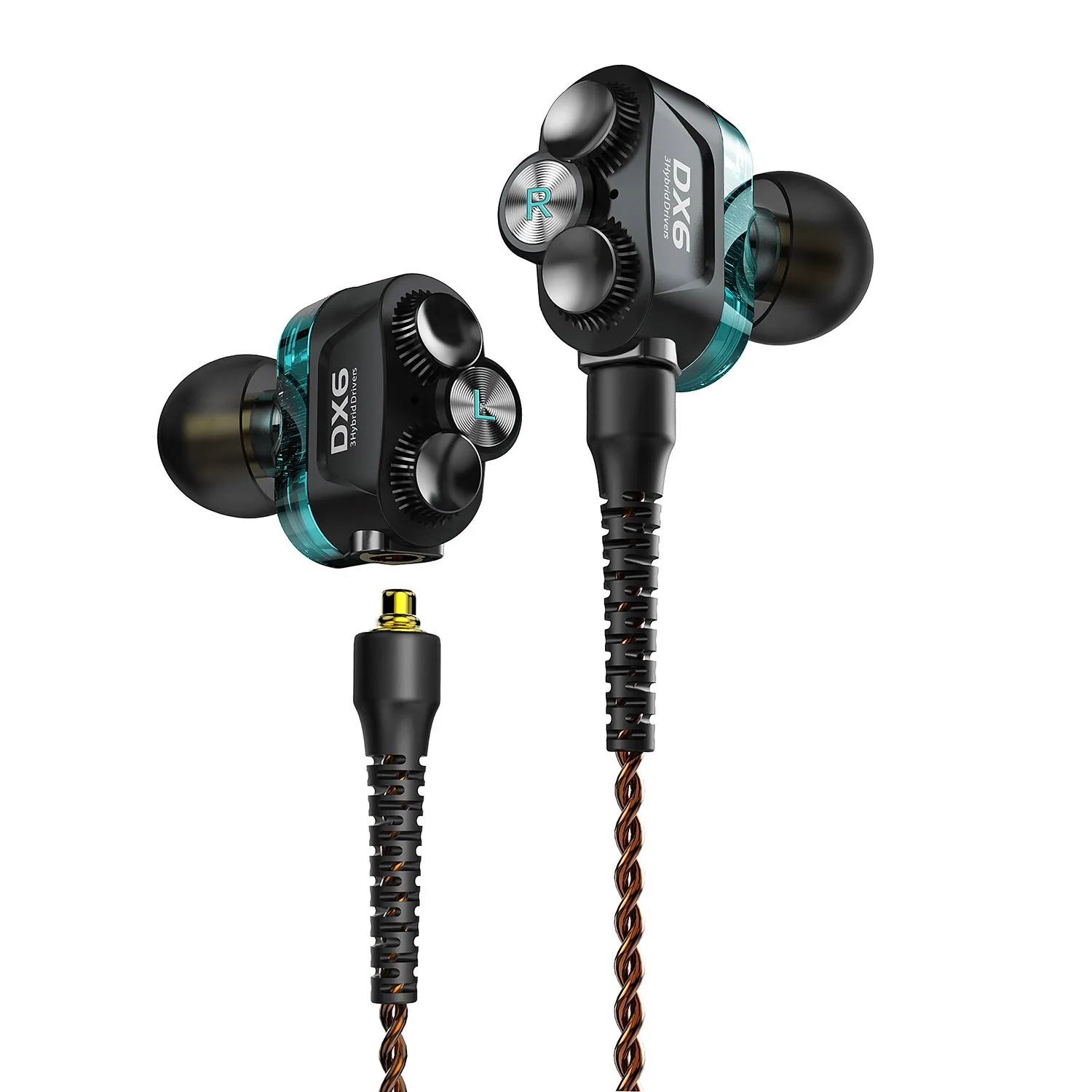 

Plextone DX6 Gaming Earphone Headset In-ear Earbud 3 Hybrid Drivers in-Ear HiFi Earphone for PS4, Xbox one, PC, Phones, Red, black, green