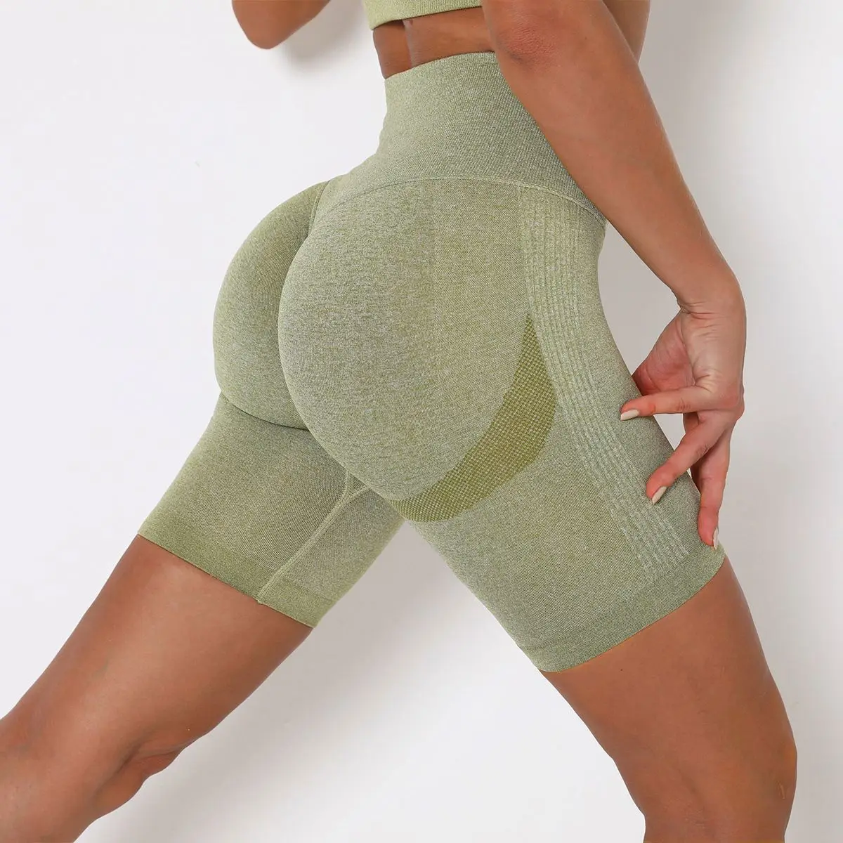 

2021 summer Women Fitness Workout Seamless Scrunch Booty Butt short, As pictured